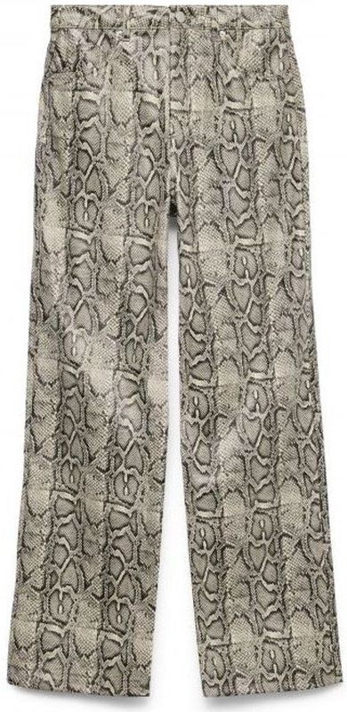 VERO MODA Broek 'VMTESSA'  beige / grijs / zwart