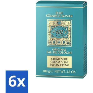 6 x 4711 - Echt Kölnisch Wasser - Créme Zeep - Original Eau De Cologne - 100 g - 4711 Zeep - Crèmezeep - Eau De Cologne - Parfumzeep - Verfrissende Zeep