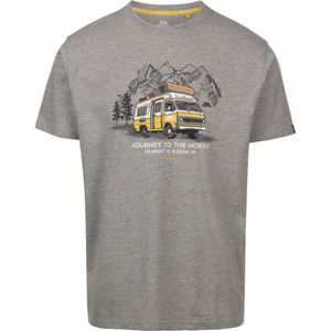 Trespass T-Shirt Tokso Casual Printed Tshirt Grey Marl-L