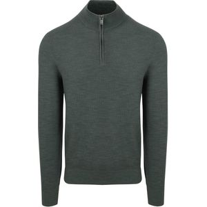 Suitable Pine Knit Half Zip Trui Groen - Maat M - Heren - Schipperstrui - Schipperstrui met rits - Volwassen mannen