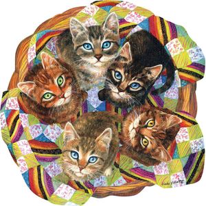 SunsOut puzzel Linda Elliot - Kitten Basket - 750 stukjes.