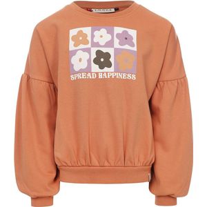 LOOXS Little 2401-7312-404 Meisjes Sweater/Vest - Maat 98 - Bruin van 87% Cotton 13% Polyester