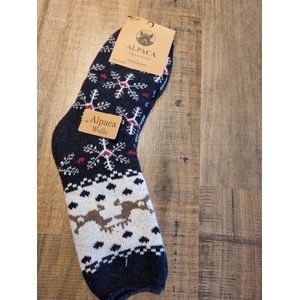 1 Paar - Alpaca Wollen Sokken - Maat 35-38 - Wintersokken - Thermosokken - Wandelsokken - Huissokken
