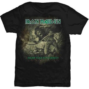 Iron Maiden - From Fear To Eternity Distressed Heren T-shirt - S - Zwart