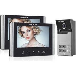 Video deurbel met camera en 7 inch monitor - Intercom systeem met nachtzicht en infraroodsensor