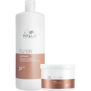 Wella Fusion Conditioner & Haarmasker - Conditioner 1000ml & Haarmasker 500ml - Voordeelverpakking