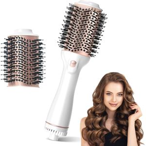 4-in-1 Warmeluchtborstel met 3 Temperatuurinstellingen voor Volume, Glans en Styling
