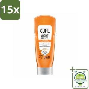 15 x Guhl - Crème Conditioner - Vochtbalans - 200 ml - Grootverpakking - Intensieve Hydratatie - Droge Haren - Vochtbalans - Conditioner - Tarwekiem-olie