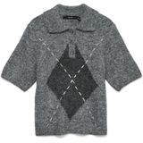 Vero Moda - Vmbliss 2/4 Poloneck - Pullover - Medium Grey Melange