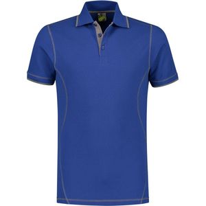 Lemon & Soda polo voor heren in de kleur royal blue in de maat XL met contrast details.