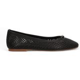 Alpe - 541813 - Leren Ballerina's - Zwart - Plat - Casual