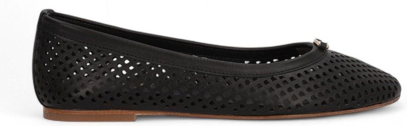 Alpe - 541813 - Leren Ballerina's - Zwart - Plat - Casual