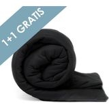 2 zachte Jersey hoeslakens - Zwart 140x190 - Geschikt voor dikke matrassen (tot 30cm)