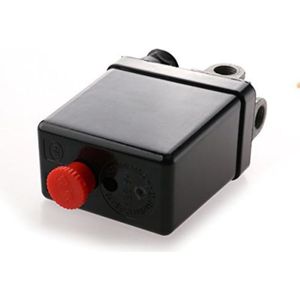 Luchtpompdrukschakelaar - Viergatsschakelaar - Luchtcompressor Drukschakelaar Regelklep - 240V AC 20A 175 PSI 12 Bar 4 poorten - Olievrije stille luchtcompressor Luchtpompaccessoires - Automatische drukschakelaar Verticaal