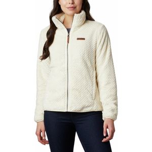 Columbia Fire Side II Vest Dames met Rits - Sherpa Fleece Vest Dames - Outdoorvest - Chalk - Maat S