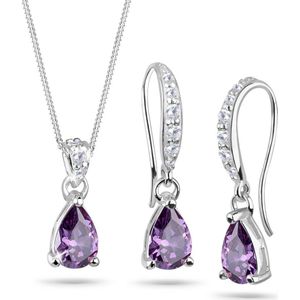 Elli Dames Sieraden Set Dames Oorbellen met Zirkonia Stenen Sterling in 925 Sterling Zilver