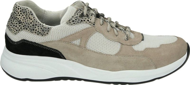 Durea - 6283 E - Lage sneakersDames sneakers - Kleur: Wit/beige - Maat: 38.5