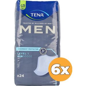 TENA Men Level 1 - Inleggers - 24 Stuks - Discreet en Drievoudige Bescherming