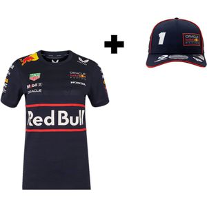 Voordeelset - Red Bull Racing Teamline Shirt en Max Verstappen Cap 2025 Maat S