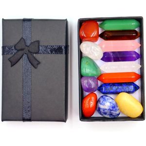 Chakra kristallen - Giftbox - 14 stuks - 7 chakras - Reiki - Healing stones - Power stones - Feng Shui - Zen - Balans - Cadeau