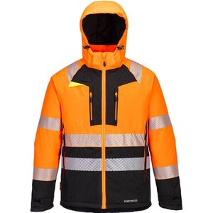 Portwest DX4 Hi-Vis Klasse 2 Winterjack DX430 - Oranje/Zwart - XXXL
