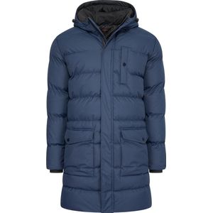 Cappuccino Italia - Heren Jas winter Hooded Winter Jacket Navy - Blauw - Maat L