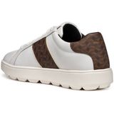 Geox - Spherica - Sneakers - Wit - Nappaleer en Leerachtig Materiaal