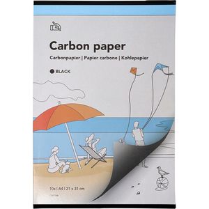 Carbonpapier qbasic a4 21x31cm 10x zwart | Pak a 10 vel