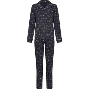 Zwarte doorknooppyjama katten - Zwart - Maat - 38