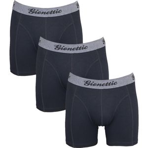 Gionettic 3-Pack Heren boxershorts Bamboe Zwart - Maat 3XL