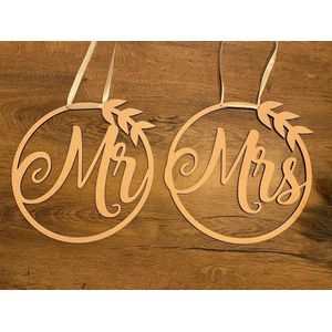 Stoelhangers Mr & Mrs - Bruiloft decoratie