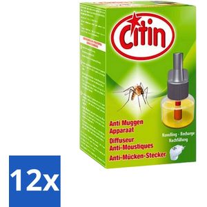 Citin Navulling Anti-Muggenstekker - Diffuseur - Bescherming tot 45 Nachten - Voordeelverpakking - 12 stuks