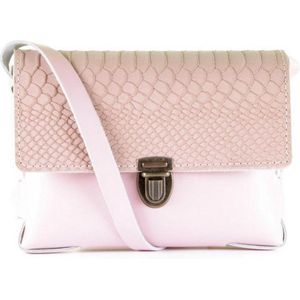 Elvy Bags Gloria Leer - Lichtroze - Half snake