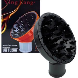 Guardian Beauty Haardiffuser - Zwart - Universele Multi-Functie Föhnopzetstuk voor het Verbeteren van Krullen, Golven & Pluiscontrole