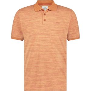 State of Art - Polo Jersey Strepen Oranje - Regular-fit - Heren Poloshirt Maat XL