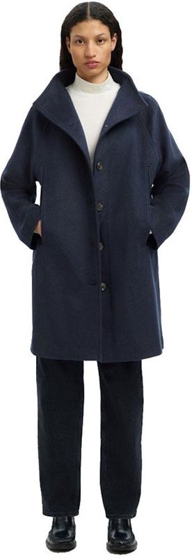 Selected - Vinni - Jas - Knielengte - Hoge Hals - Raglanmouwen - Knoopsluiting