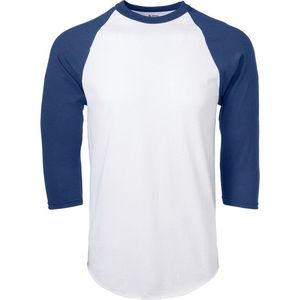 Soffe - Ondershirt - Baseball - Honkbal - Unisex - Polyester/Katoen - Raglan Mouw - 3/4 mouw - Softball - Navy Blauw - 2XL