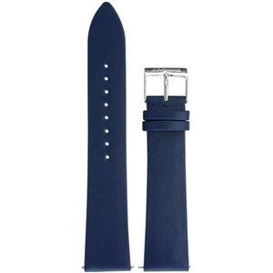 Junghans Form A / Form Chronoscope / Form Quartz - horlogebandje heren blauw- origineel Junghans - 21 mm - kalfsleer