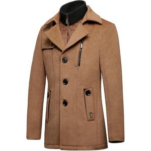 Versano Jack Heren Korte Mantel Manteljas Winterjas M - Camel