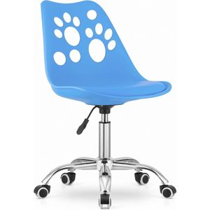 PRINT - Bureaustoel kind - in hoogte verstelbaar - blauw
