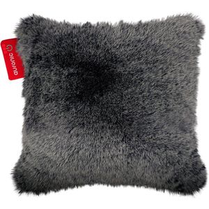 Auronic Warmtekussen - Teddy - 45x45 - Draadloos - Oplaadbaar - Elektrisch kussen - Infrarood - Antraciet