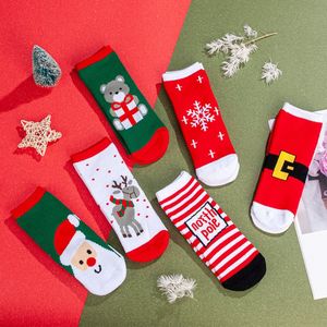 6 paar kerstsokken kinderen wintersokken jongens meisjes warme sokken dikke katoenen warme middensokken katoenen enkelsokken kinderen geschenkset kerstcadeau