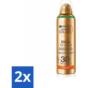 Garnier - Ambre Solaire - Beschermende Mist - Ideal Bronze - SPF 30 - 150 ml - Voordeelverpakking - 2 stuks