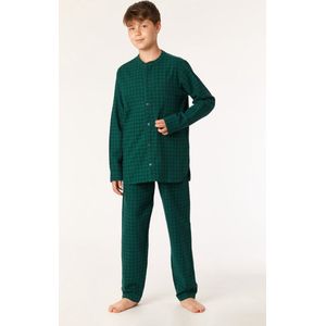 Woody Jongens-Heren Pyjama donkerblauw-groen - maat 128/8J