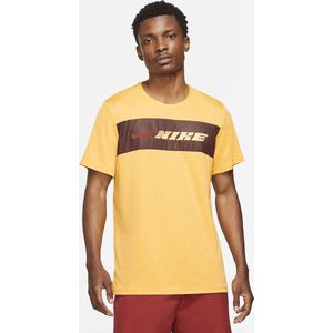 Nike Superset hardloopshirt heren geel