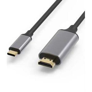 Qost - USB C naar HDMI kabel - 8K 60Hz - 1,8 Meter - Zwart - Aluminium Adapter - Thunderbolt 3 naar HDMI