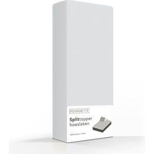 Hoeslaken - Wit - Katoen - Geschikt voor Eenpersoonsbed