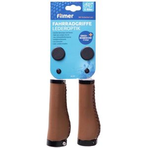 Handvattenset Ergo-Grip lederlook 135mm bruin