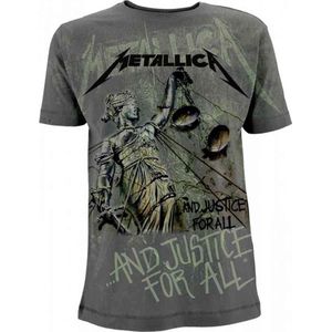 Metallica Heren Tshirt -M- And Justice For All Neon Grijs