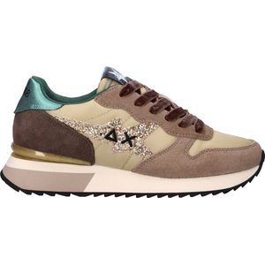 Sun68 - Stargirl - Hardloopschoenen - Donkerbeige - Glitter Logo